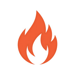 The flames are orange and red