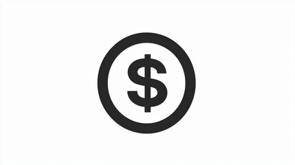 Obraz premium Dollar symbol in circular frame