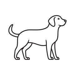 linear dog silhouette vector. dog logo icon template. Dog Icon Vector.