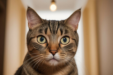Fototapeta premium close up of cat in the house
