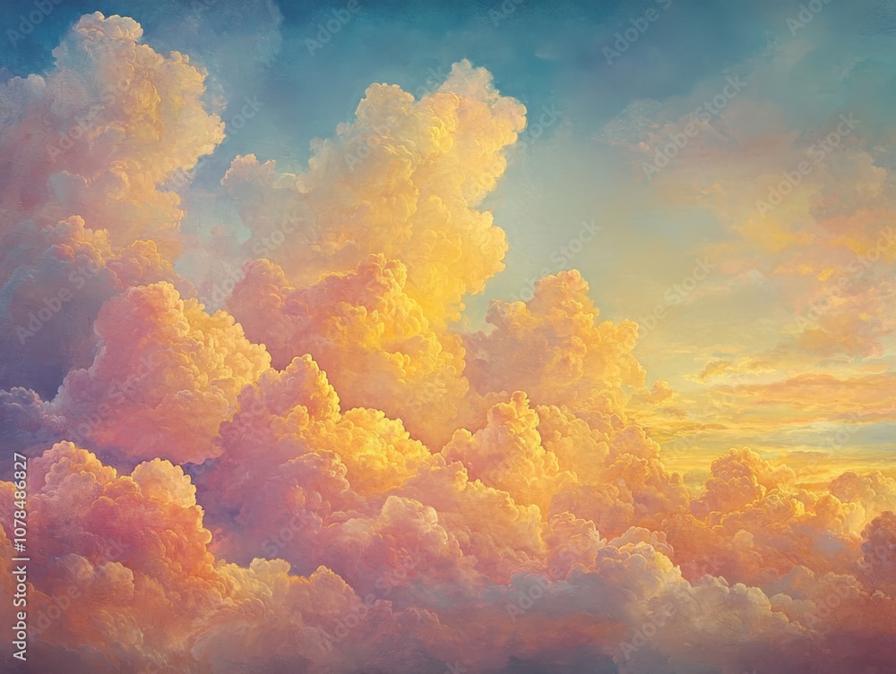 Poster create a soft watercolor gradient background with pastel tones for a cloudy aesthetic