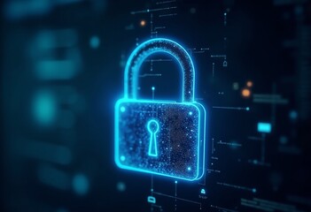 Glowing Lock Iconography: The Future of Cybersecurity and Data Protection in a Digital Ecosystem