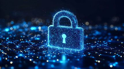 Digital Lock Abstract 3D Illustration