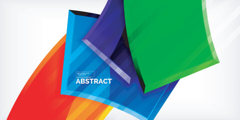 Obraz premium Vector abstract color geometric shapes. Illustration For Wallpaper, Banner, Background, Card, Book Illustration, landing page