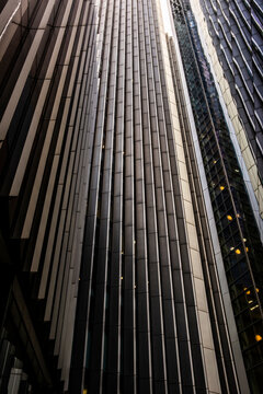 Concrete giants, these skyscrapers rise high, capturing the essence of vertical architecture and innovation against the backdrop of a bustling city environment  in London UK