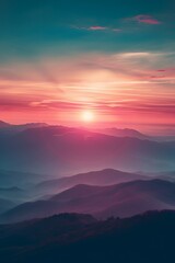 Fototapeta premium Simple background featuring a cinematic panorama AI generated illustration