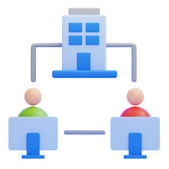 PNG 3D team Icon Isolated on a White Background