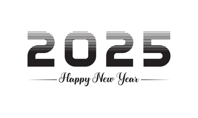  2025 number design template. 2025 New Year logo text design. Collection of 2025 Happy New Year.  New Year number, greeting cards .Vector illustration.