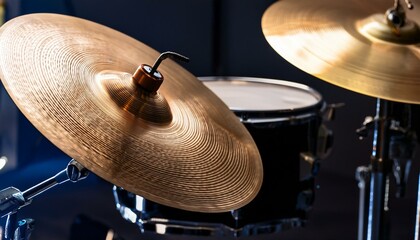 Obraz premium cymbals percussion instrument, AI generated