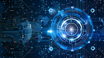 Obraz premium futuristic technology background, tech wallpaper 