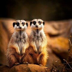 Fototapeta premium A group of meerkats