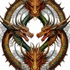 dragon with white background