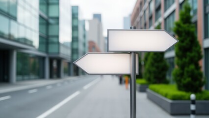 Professional outdoor wayfinding signs manassas va mockup with blank directional signage, ready for branding.