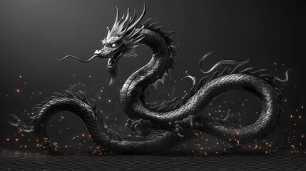 Obraz premium Year of the dragon, chinese zodiac 2024