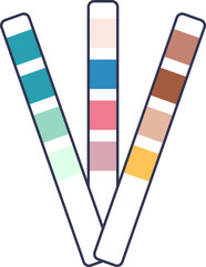 Three color palette swatches showcasing diverse hues for design inspiration.