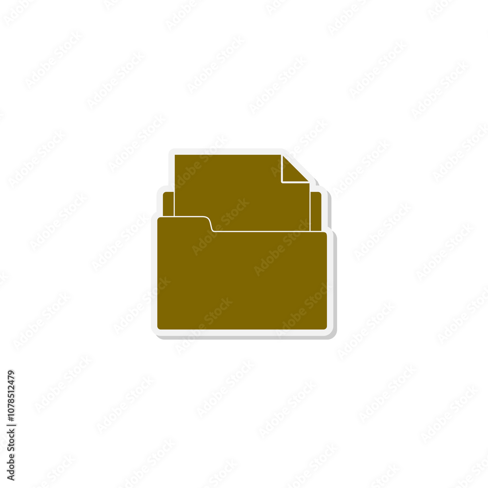 Poster file folder icon isolated on transparent background