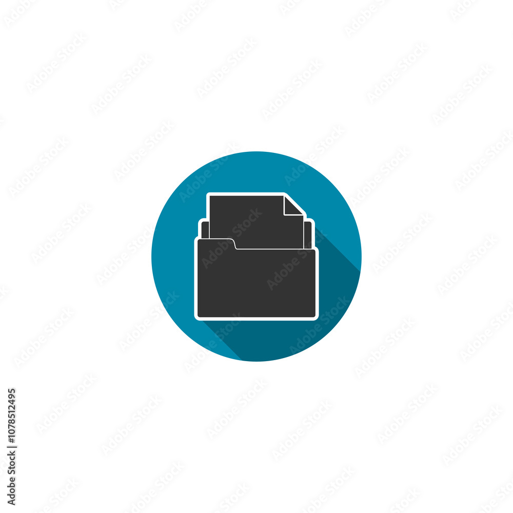 Poster file folder icon isolated on transparent background