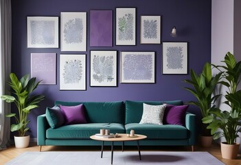 Modern purple interior