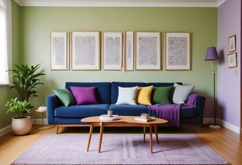 Obraz premium Modern purple interior