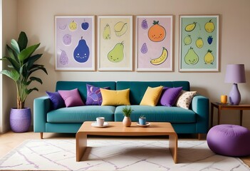 Modern purple interior
