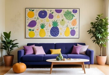 Modern purple interior