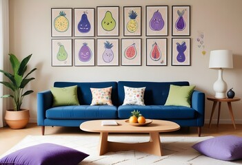 Modern purple interior