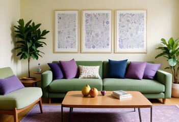 Modern purple interior