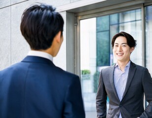 談笑するビジネスパーソン