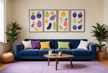 Modern purple interior