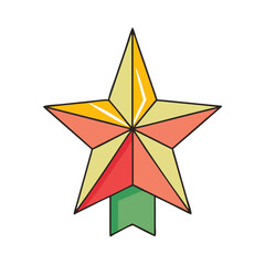 Christmas tree vector art,  flat illustration Christmas tree icon