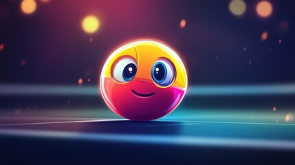 Naklejka premium Smiling Emoji Illustration