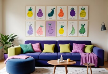 Modern purple interior
