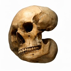 Letter C made of skull