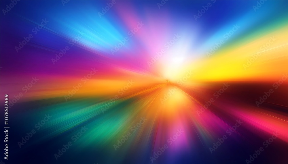 Poster blur effect with bright color combination