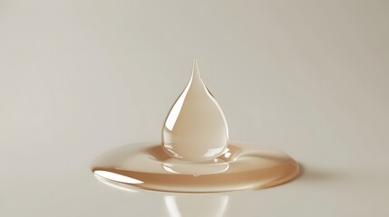 Fototapeta premium Simulated photorealistic art of a drop of serum surrounding by white background AI generated illustration