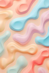 Soft and cute D abstract pastel colored dash pattern AI generated illustration
