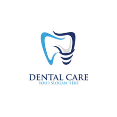 Tooth dental logo template vector illustration