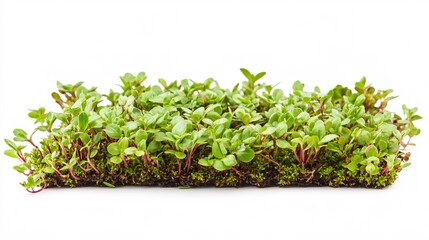 Obraz premium Microgreens: Vibrant Green Sprouts Bursting with Life - Fresh, Organic, and Packed with Nutrients