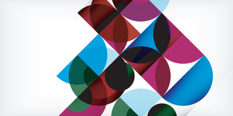 Colorful circle abstract background. Template for wallpaper, banner, presentation, background