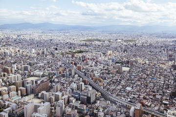 Fototapeta premium Osaka Aerial View in Japan