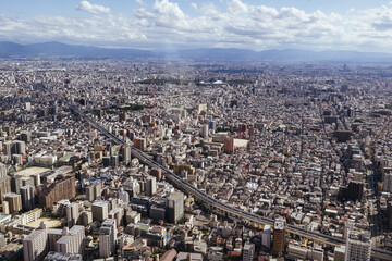 Naklejka premium Osaka Aerial View in Japan