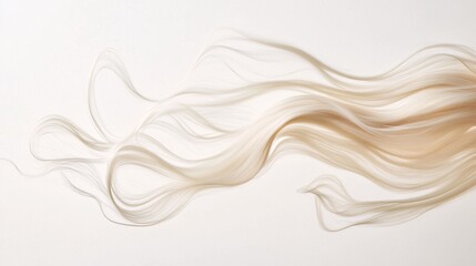 Flowing Blonde Hair on White Background: A Captivating Image of Beauty and Grace