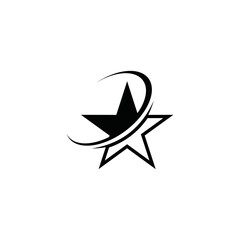 star logo with curved lines