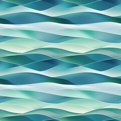 Obraz premium Fluid wave pattern in blue and green shades for modern textile and wallpaper design