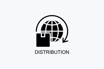 Distribution Vector Icon Or Logo Illustration