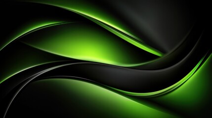 Obraz premium Abstract Futuristic background Green and Black Design theme wallpaper AI generated image