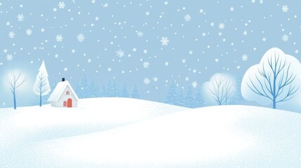 Beautiful winter outdoor illustration