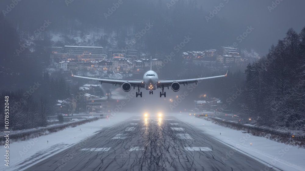 Poster understanding the importance of antiskid systems in airplane operations during challenging weather c
