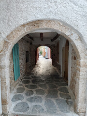 Parga town on the seashore of Ionian Sea, Greece
