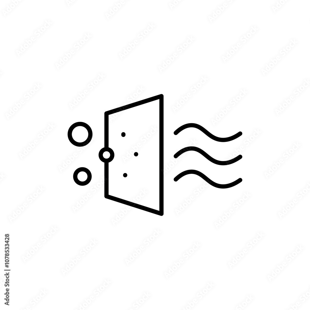 Poster air purification outline vector for web ui
